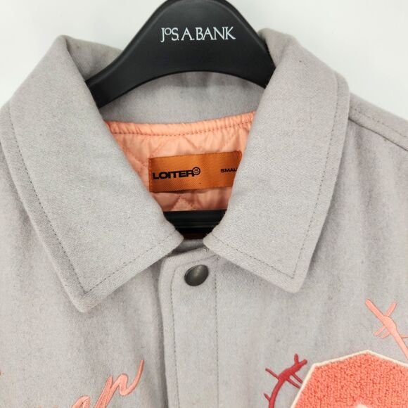 Loiter Flower Varsity Jacket Adult Small Human Race Streetwear - Picture 6 of 13